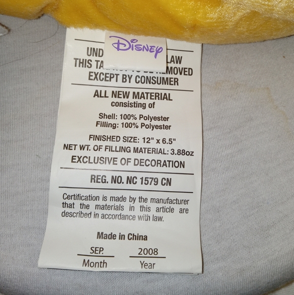 DISNEY WINNIE THE POOH PLUSH TOY WITH VELCRO ARMS - Picture 4 of 4